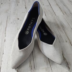 Rothy's The Point Flax Gray Flats Work Career Teacher Business Office Sz 8.5
